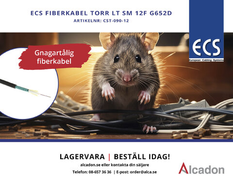 Vår stålarmerade fiberkabel står emot gnagare.